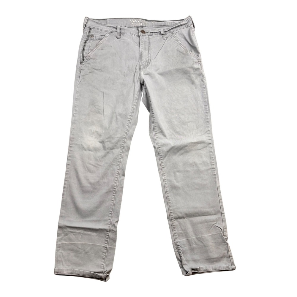 Signature by Levi Strauss S67 Athletic Fit Gray Pants Mens 34x32 59943-0013